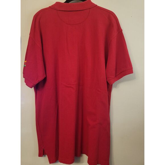 Pivot Sport Ware Red 100% Fine Cotton Short Sleeve Golf Polo Men Size Large - Picture 2 of 7